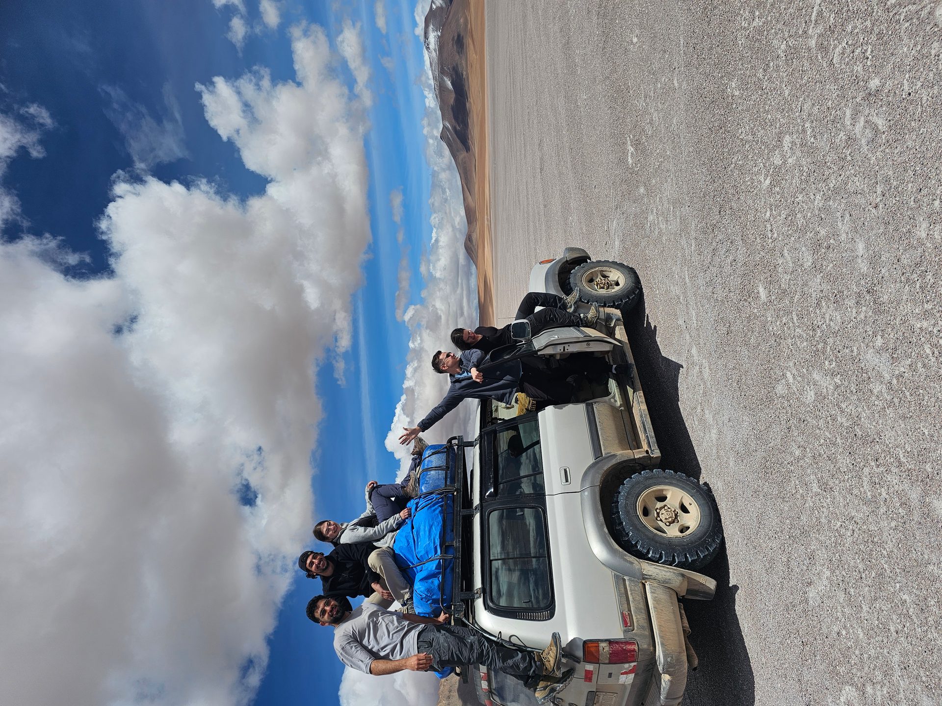 Grupo no Salar de Uyuni