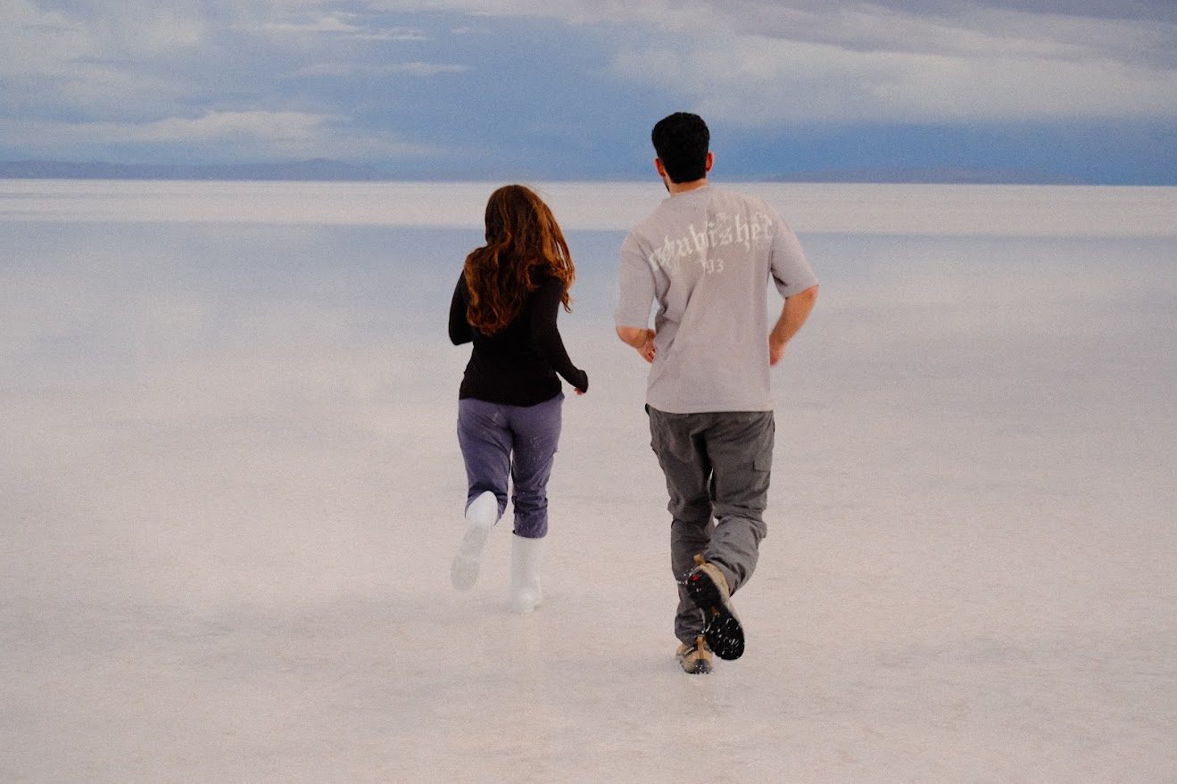 A correr no Salar de Uyuni