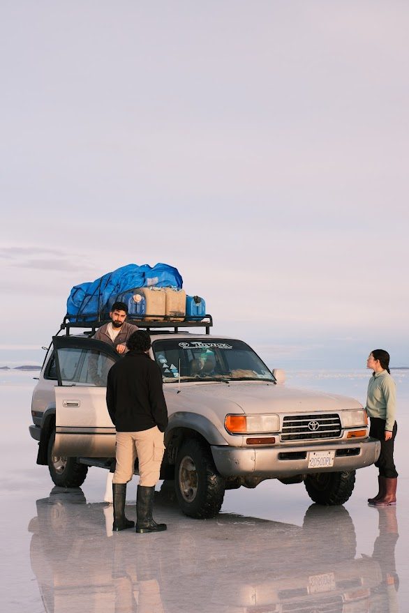 Early expedition crossing the altiplano